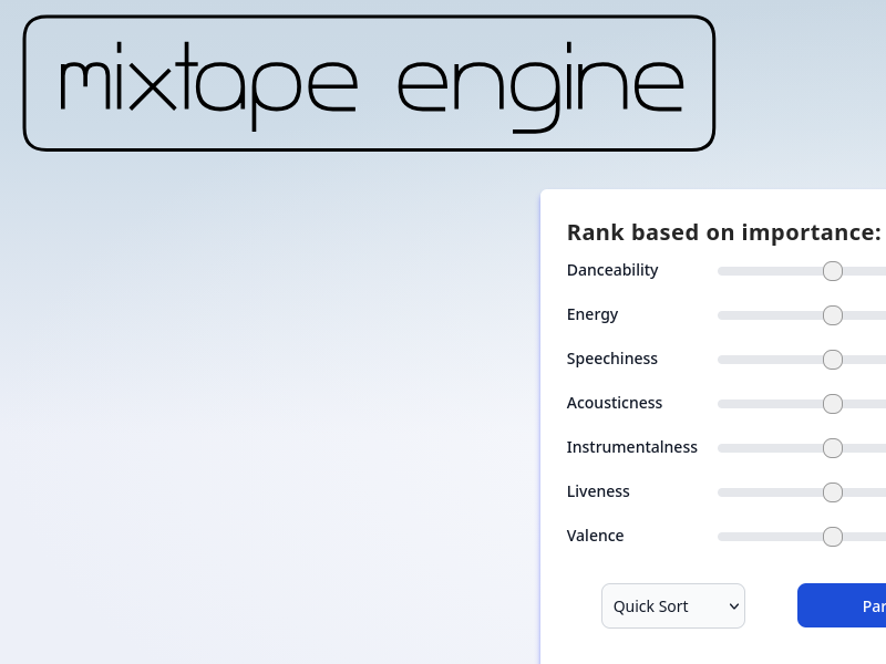 The Mixtape Engine